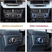 Vista 5 de Aunginsy Cubierta circular para botón de volumen de aire acondicionado de consola central, compatible con Ford Maverick 2022-2024, botón