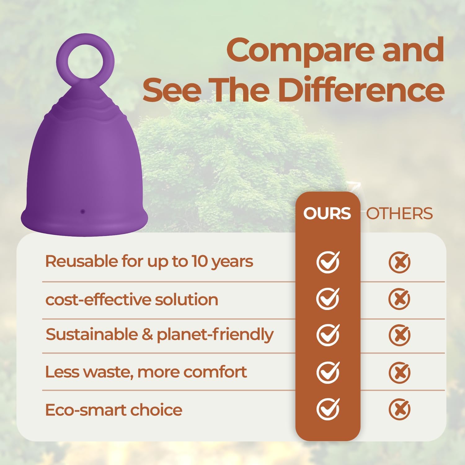 Reusable Menstrual Cup Made from Soft Medical-Grade Silicone | Period Cup with Leak-Free 12 Hour Protection | Holds Up to 6 Super Tampons | Comfortable, Flexible and Hypoallergenic Design - Image 5