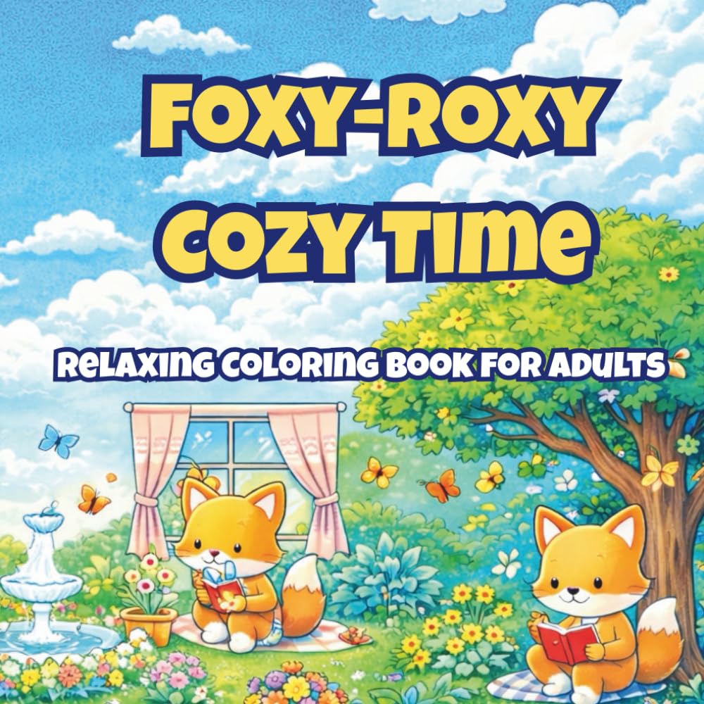 Foxy-Roxy Cozy Time: Cute and Cozy Coloring Book for Adults with Adorable Foxy-Roxy Scenes, Relaxing Moments, and Stress-Relieving Coloring Pages