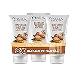 Omia, Eco Bio Hair Conditioner with Moroccan Argan Oil for Dry Hair, Nourishing and Restoring, Shampoo for Frequent Washing, Silicones and SLES Free, 3 Bottles of 180 ml