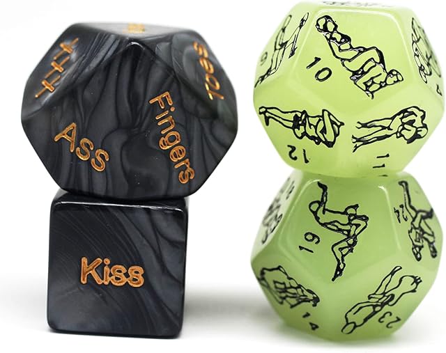 Sex dice for Men Naughty Dice Glowing Dice Set Love Dice Games for Couples Valentine Gift Dice Games for Adults Bedroom