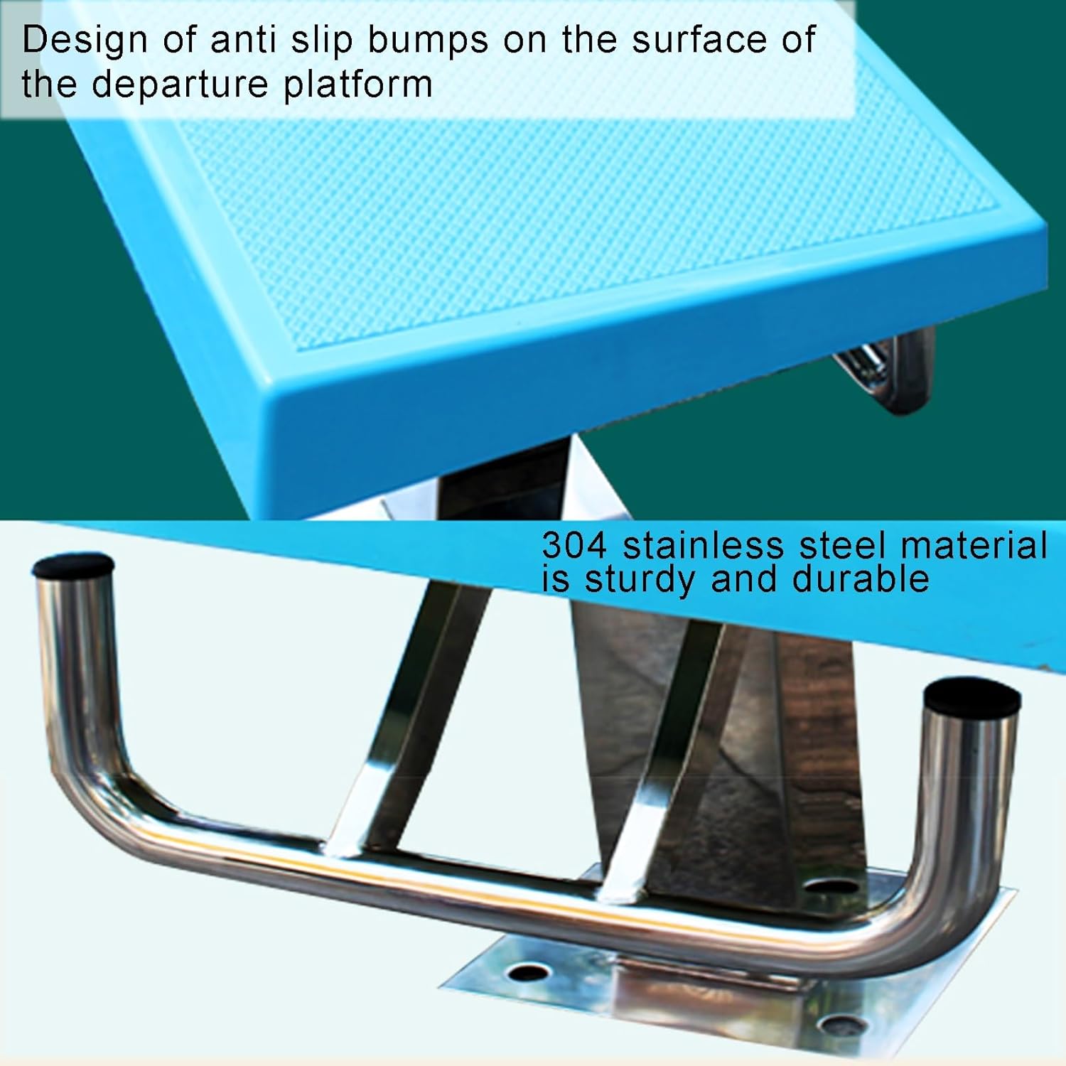 Swimming Pool Diving Platform, Professional Pools Training Competition Inclined Countertop, Heavy Duty 15° Inclined Diving Boards for Stadiums