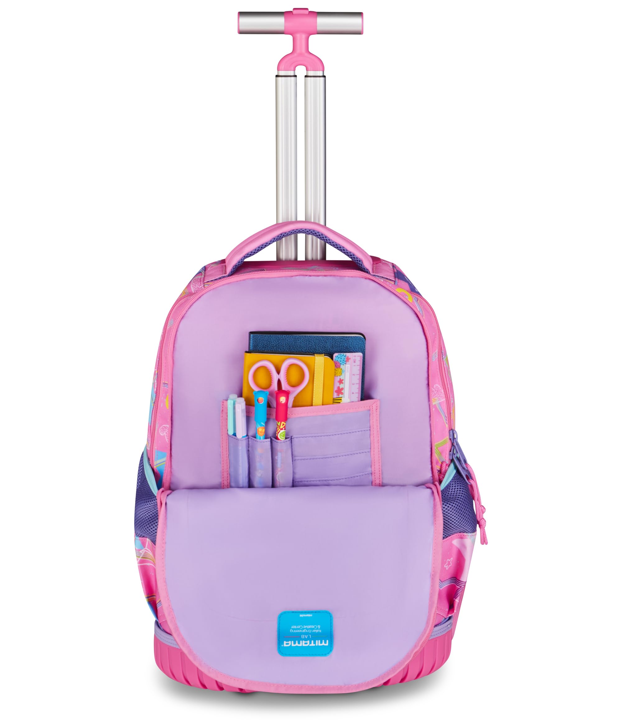 Mitama Zaino Trolley Run Maxi UniDream, Spallacci a scomparsa, Bambini e Bambine, Tasca Porta Borraccia, Doppio uso, lilla | Spallacci a scomparsa, Tasca Porta Borraccia, Doppio uso