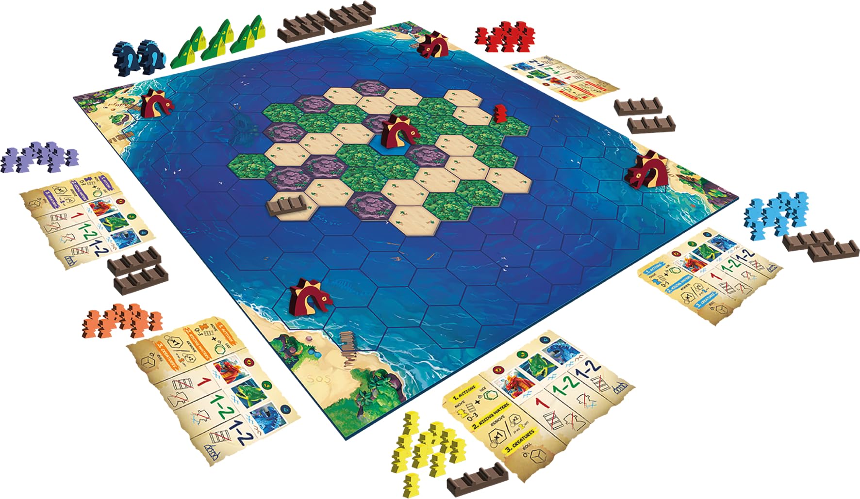 Survive The Island (Englisch; Edition 2024) – Brettspiele – spannendes Fluchtabenteuer mit neuen Monstern – Strategiespiel – ab 8 Jahren – 2 bis 5 Spieler – 45 Minuten Spielzeit – Hergestellt von