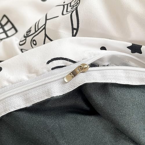 Miniatura 6 de Juego de ropa de cama tamaño individual, diseño de astronauta, diseño de galaxia, astronauta, reversible, universo, estrellas, funda de edredón para