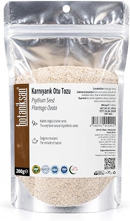 Karn yar k Otu Tozu 200 gr - Y ksek Lifli Tok Tutan Psyllium Tozu