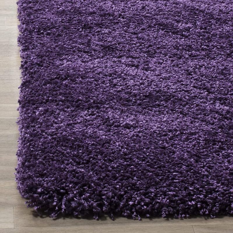 Image of Carpet for Living Room 5X7 FEET Modern Soft Shaggy Carpet Thick, Fluffy & 2 inch Pile Shag Rug for Your Kids Room, Bedroom & Livingroom (Purple)