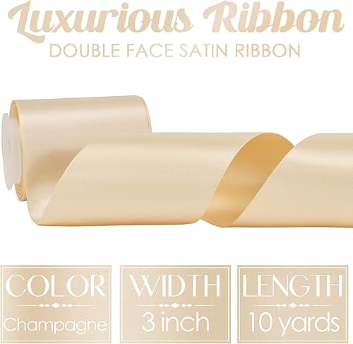 Vista 759 de MEEDEE Orange Satin Ribbon - 1.5 inch Double Faced Satin Ribbon, 50 Yards - Neon Tangerine - For Christmas, Thanksgiving, Halloween, Weddings