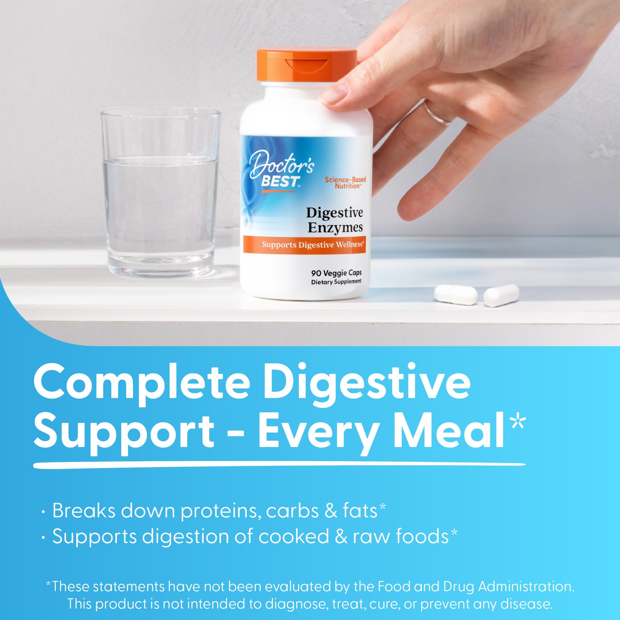 Doctor's Best Digestive Enzymes Supplement, Digestion, 90 Veg Caps (2 Pack) — Amazon image 3