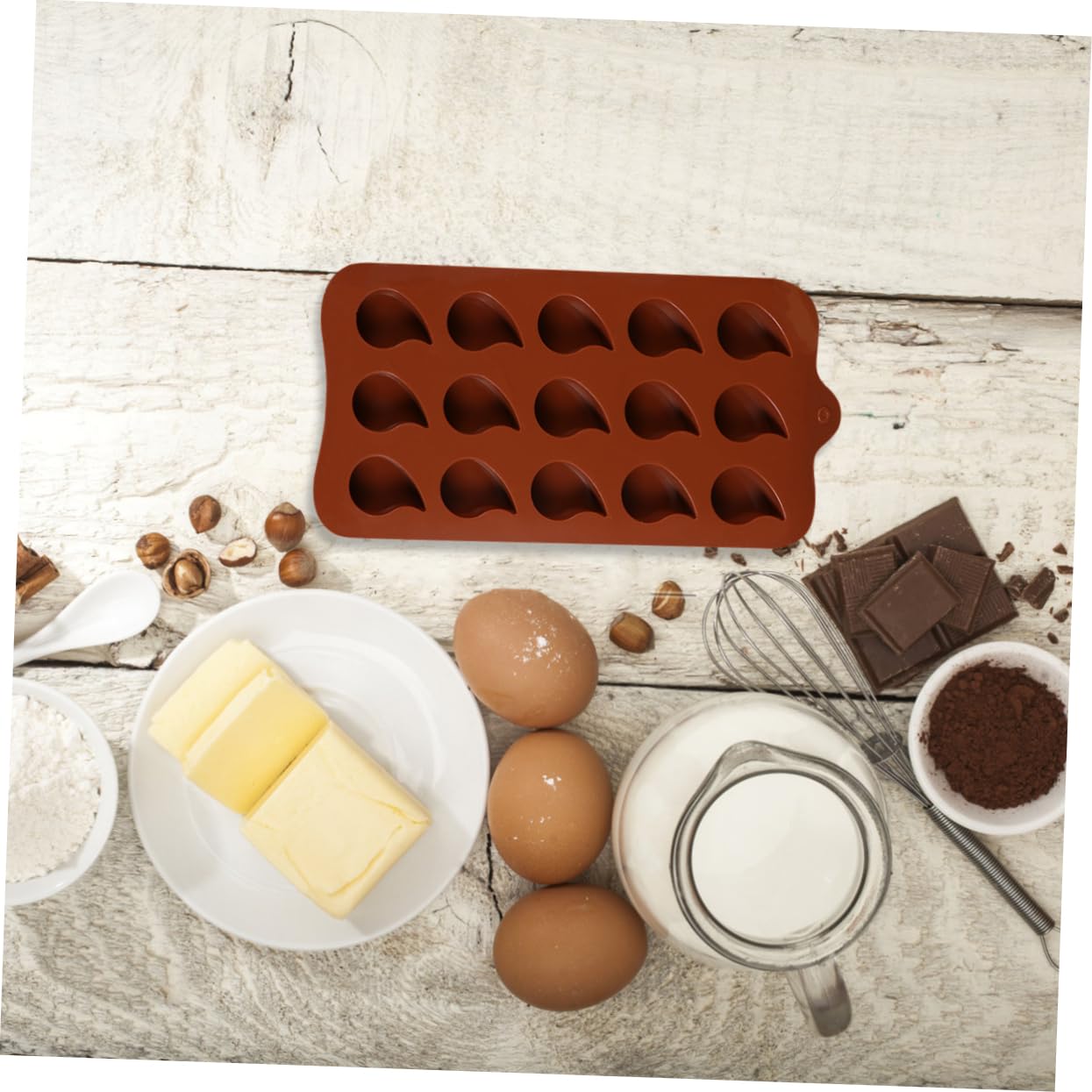PRETYZOOM 6 Moldes De Silicona Multiusos para Hornear Pasteles Moldes De Chocolate con Forma De Lágrima Moldes para Llavero Moldes para Dulces Moldes para Magdalenas Galletas