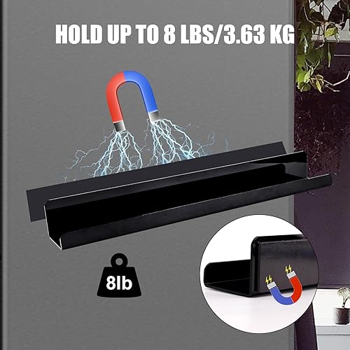Miniatura 3 de Estantería magnética para libros, 2 unidades, pizarra blanca de 17 pulgadas, estante magnético de acrílico para profesores de refrigerador de aula,