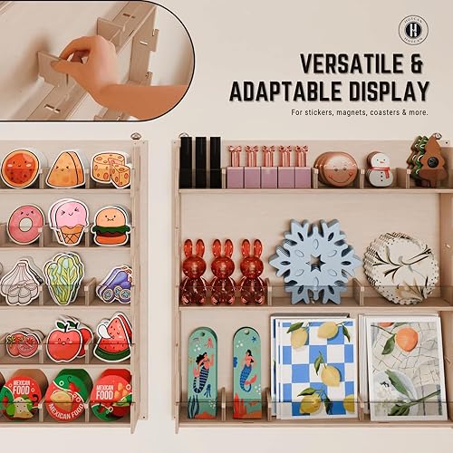 Miniatura 2 de Soporte de exhibición de calcomanías para vendedores, artistas y tiendas, soporte de acrílico transparente para ferias de manualidades, tiendas