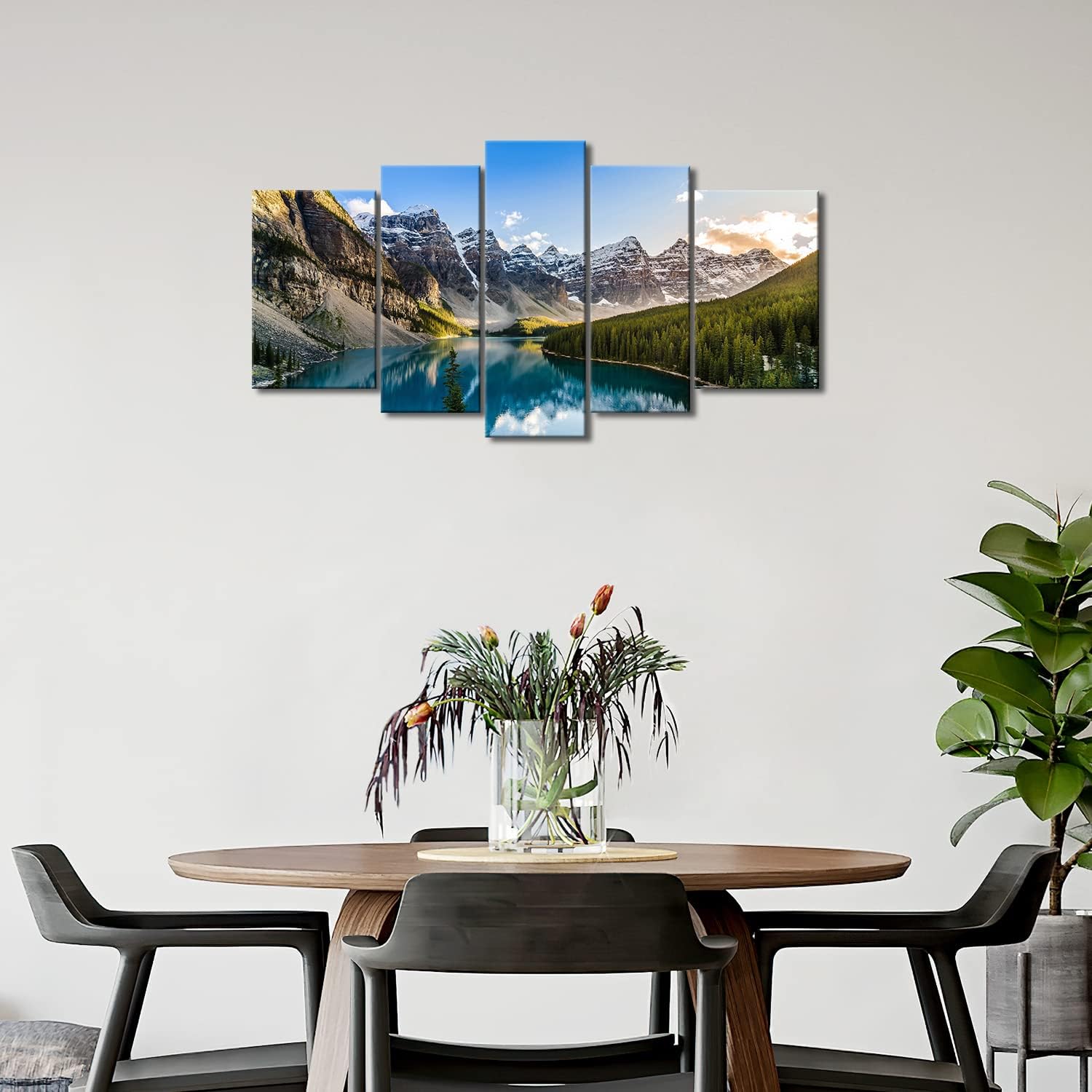 Mountain Wall Art Moraine Lake Painting On Canvas Print Colorado Landscape Picture Framed Giclee For Home Decoration Living Room Artwork