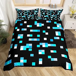 Castle Queen Blue Fairy Pixel Duvet Cover Set