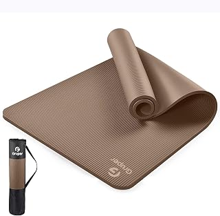 Gruper Extra Thick NBR Yoga Mat Non-Slip 72x24x0.4in with Carry Bag & Strap - Yoga Pilates Exercise Mat