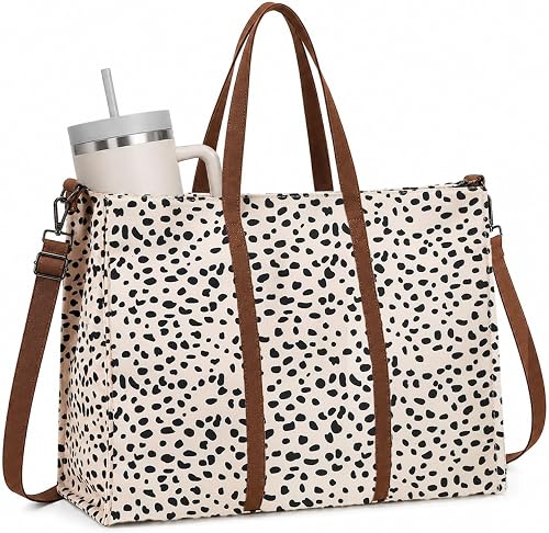Laptop Tote Bag for Women Work 15.6 inch Canvas Shoulder Bags Computer Messenger Purse Teacher Handbag Office Briefcase