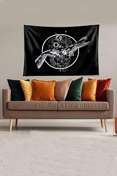 Ontheclouds Siyah Ademin Yaratılışı Leke Tutmaz Kadife Kumaş Duvar Örtüsü Duvar Halısı Tapestry, 100 x 140