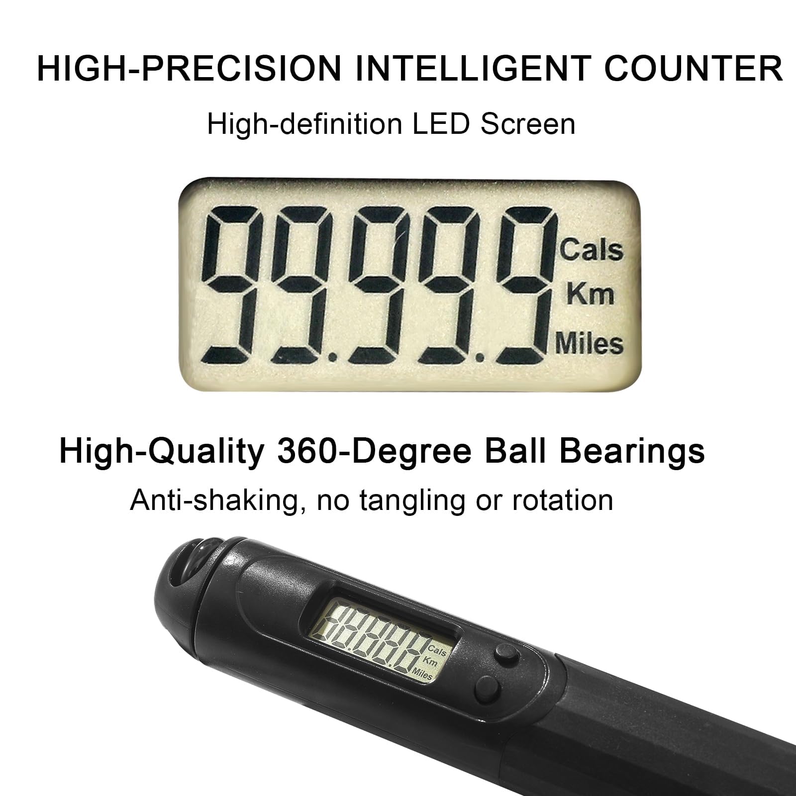Springseil mit Zähler, 2-in-1 gewichtet, kabellos und kabelgebunden, intelligentes LCD-Display, verfolgt Kalorien, Zeit und Sprünge, verstellbare Länge mit Stahlkugellagern für Zuhause, Fitnessstudio