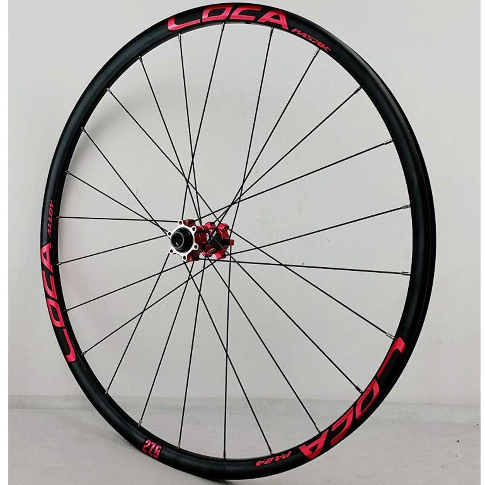 Ruote per Bicicletta da 26", 27,5", 29" 700C, Perno Passante, Mountain Bike/Strada, Freni a Disco Anteriori e Posteriori, 24 Fori, Cassetta a 8/9/10/11/12 velocità