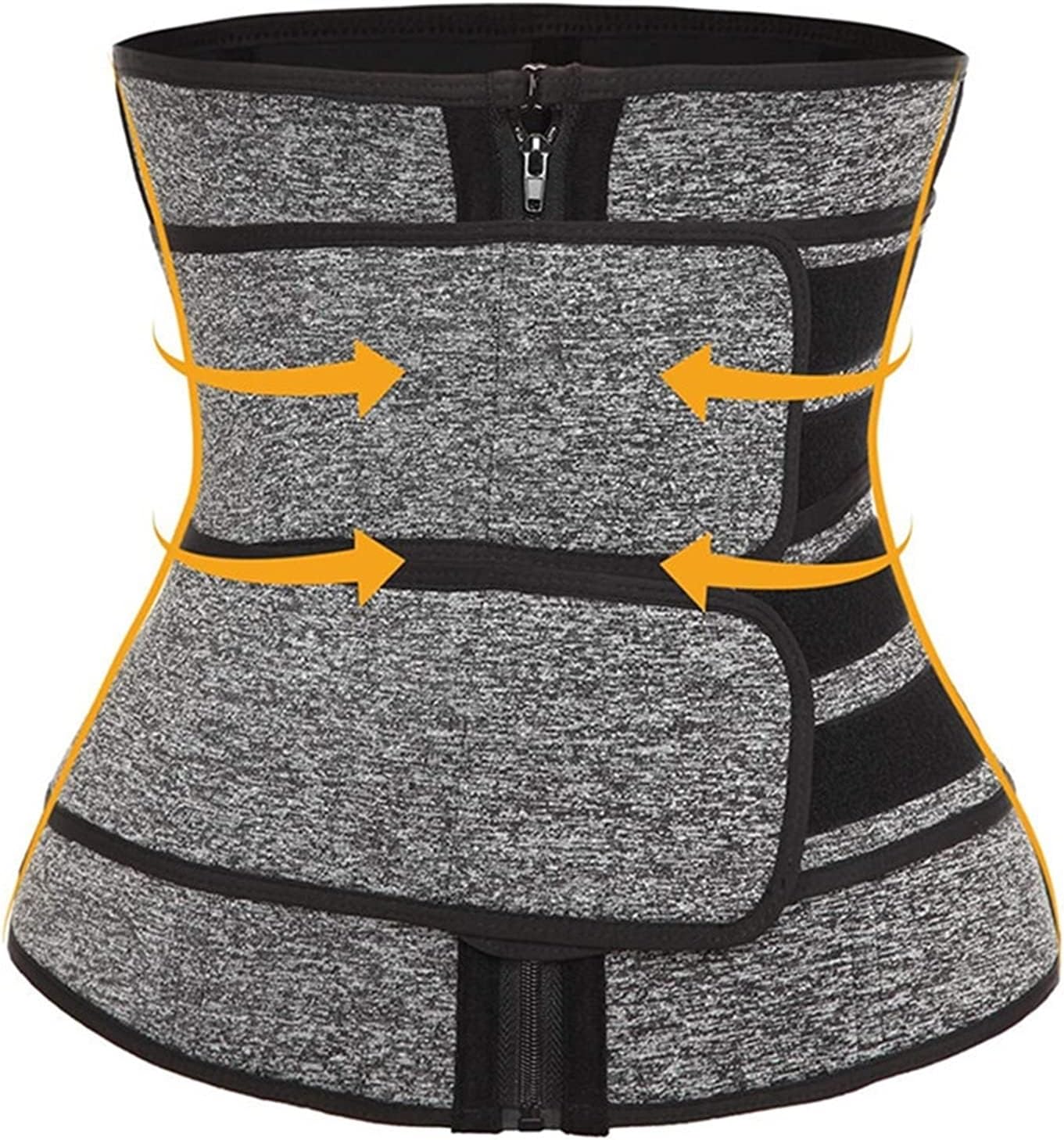 Lower Lumbar rt Waist Trainer for Men & Women Zipper Hook Body Shaper Trimmer Tummy Slimming Double Belt Sport Corset