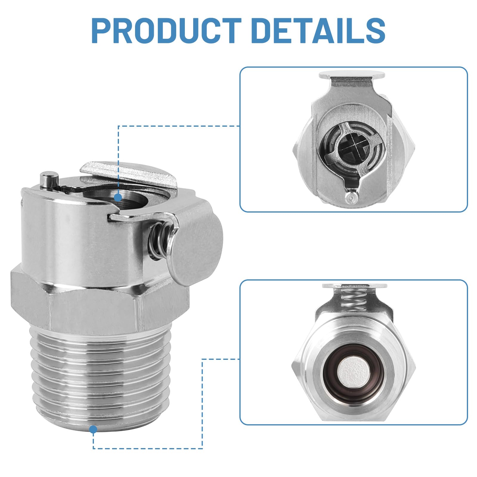 LALAGO Riparazione per Pompa Carburante Raccordo ad Innesto 3/8, Raccordo a Sgancio Rapido Connettore, Rapido Ottone Ricambio in Acciaio Inox 304 per R1200GS R1200R R1200RT K1200R K1200S K1200GT