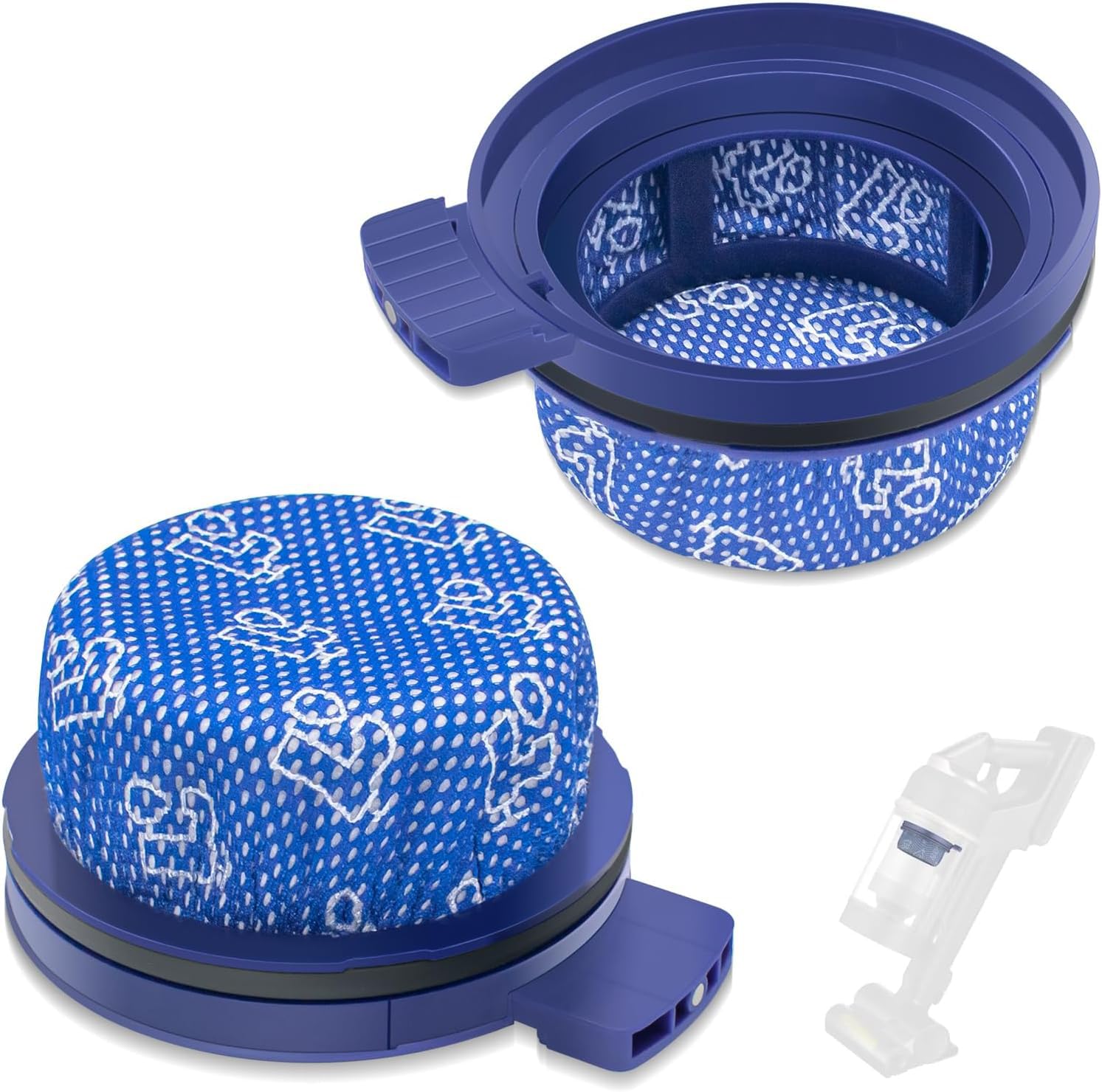 Azonee Vacuum Filters Replacement Parts, 2 Pack Vacuum Cleaner Washable Micro Filters Filters for Samsung BESPOKE Jet VS20A958FWN, VS20A95923B/AA, VS20A95923N/AA, VS20A95923W/AA Cordless Stick Vacuum