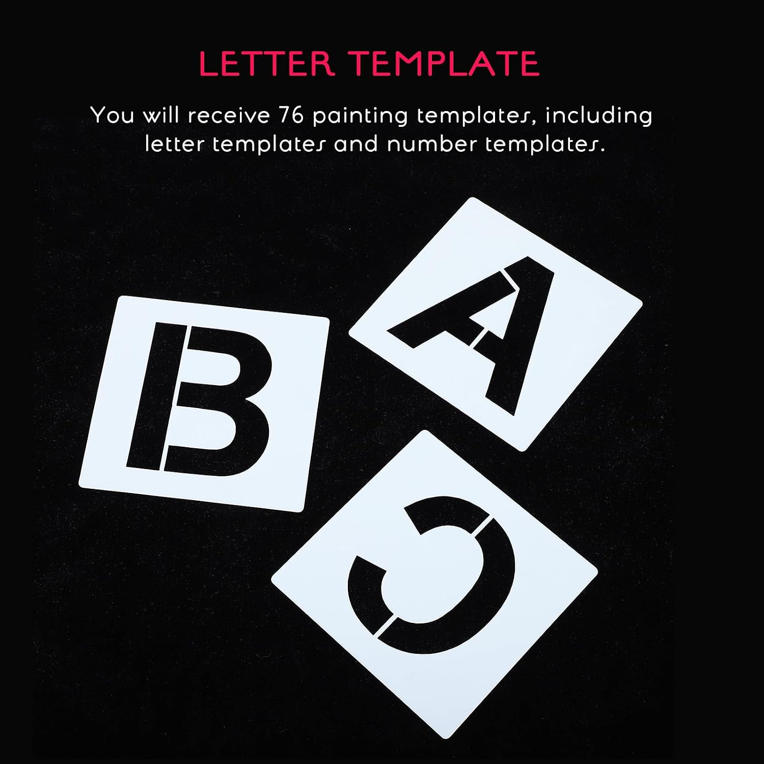 Reusable Alphabet and Number Stencils Translucent Craft Templates for Painting Scrapbooking DIY Art Projects with Letter and Number Designs Compatible with Pens Sprays Ink Glitter