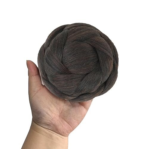 Miniatura 7 de USIX Moño trenzado con moño trenzado con peines integrados para mujeres y niñas, fiesta, boda, baile, peinados, accesorio para el cabello (233)