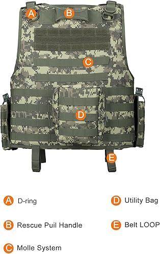 Miniatura 10 de Chaleco táctico Airsoft Painball Chaleco equipo al aire libre para hombres