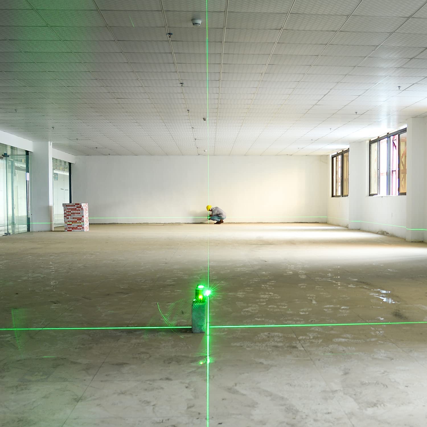 Image secondaire de Niveau Laser Vert 3 x 360, Kaiweets Professionnel Laser Niveau Automatique, USB Charge, Autonivellement et Mode Pulsé Extérieur
