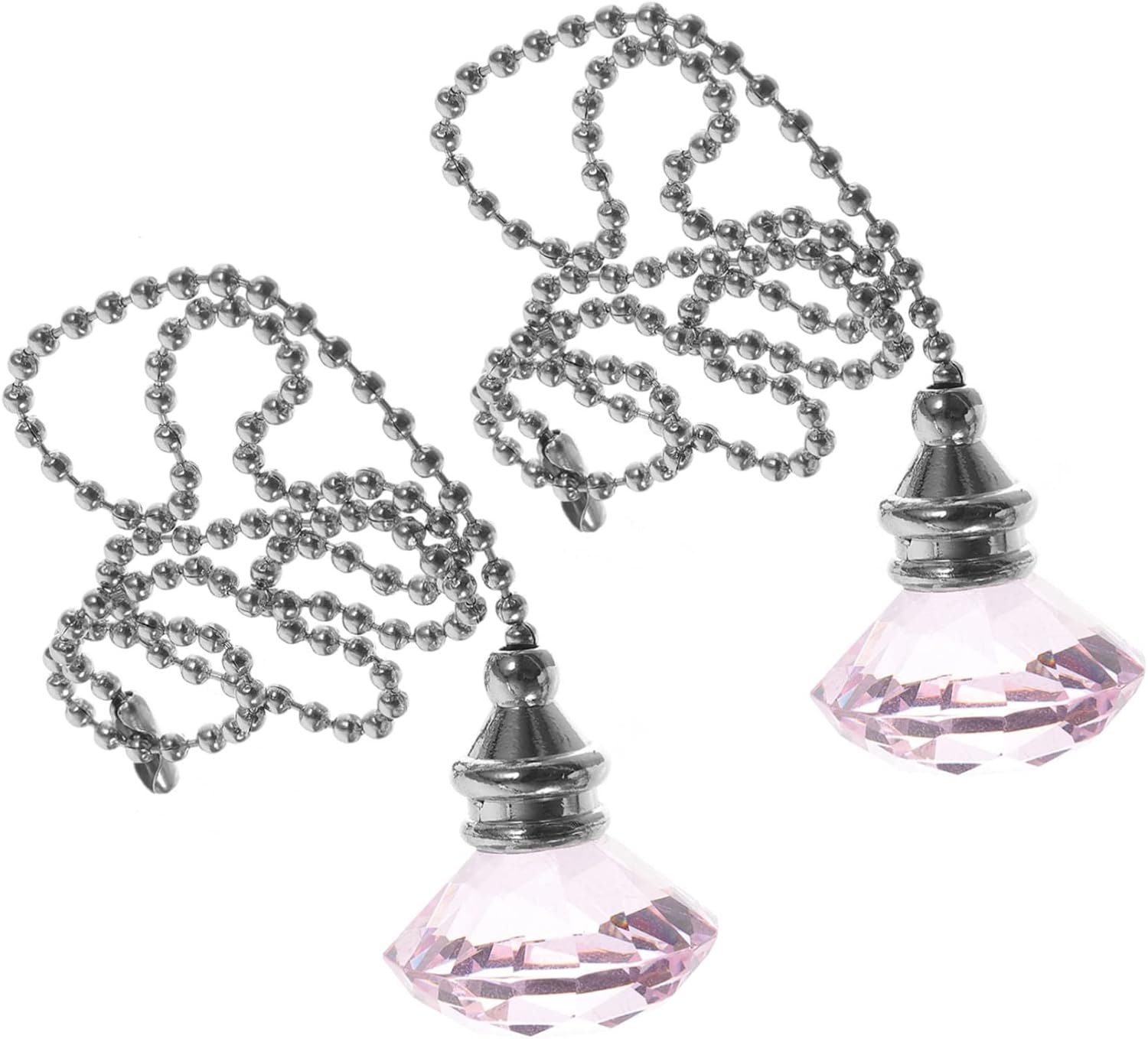 Gadpiparty 10pcs Rhinestone Ceiling Fan Pull Chain Beaded Light Fixture Accessory for Decor and Stylish Replacement for Standard Ceiling Fans and Lights