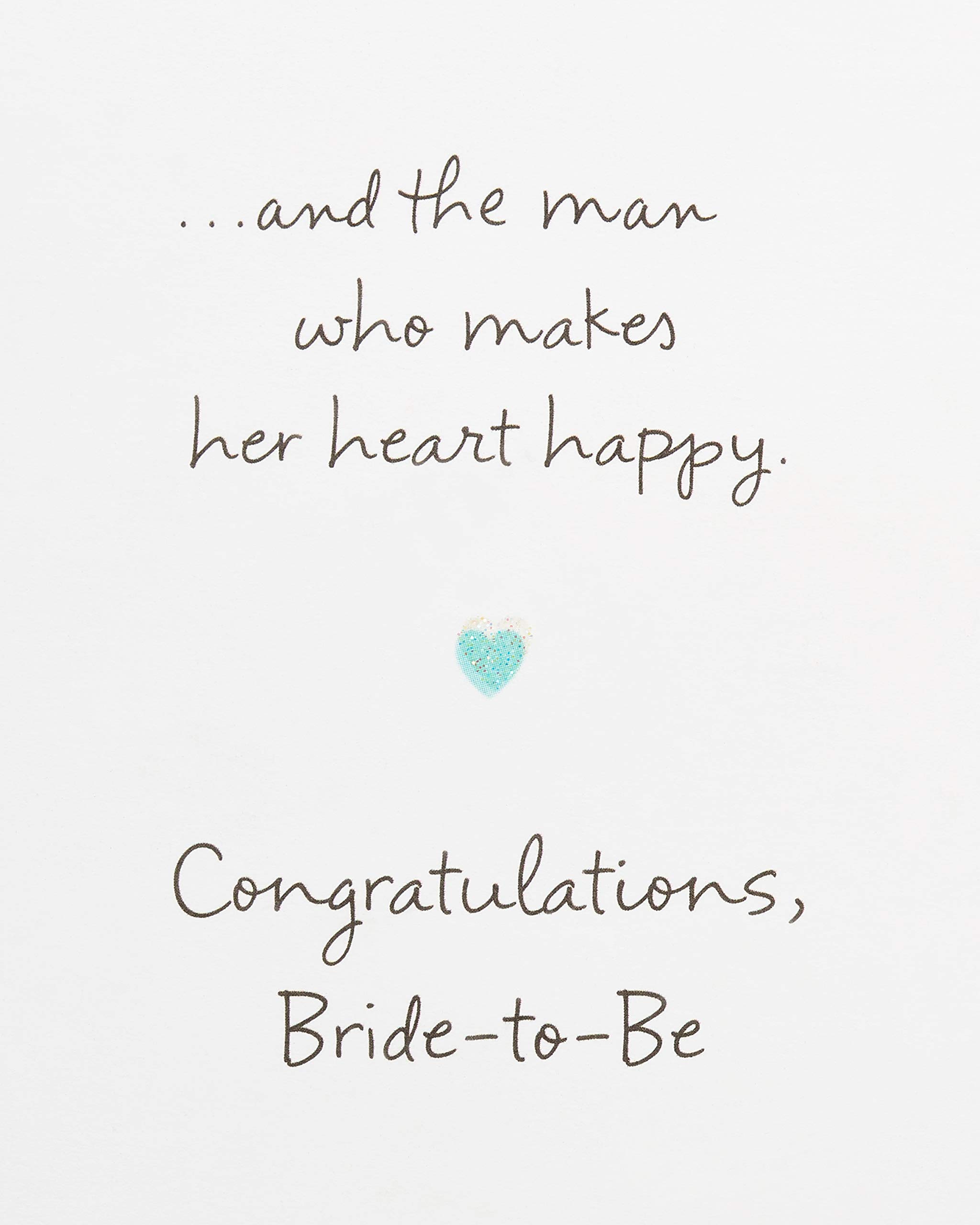American Greetings Hochzeitskarte Für Die Braut – „Amazing Woman“ Mit Glitzer & Satinband