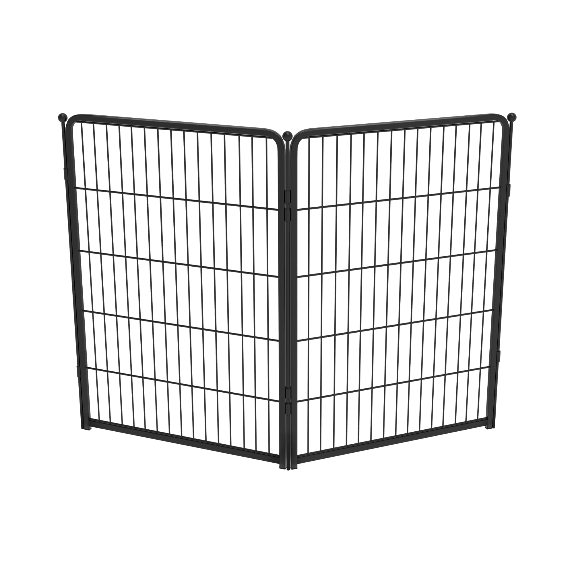 fxw Homeplus Unleashed Indoor Dog Playpen - Stress-Free and Safe Play, Heavy Duty 100cm Height 2 Panels Dog Pen for Medium and Large Dogs, Black│Patent Pending