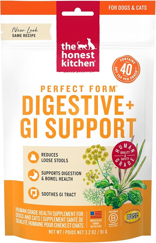Human Grade Perfect Form Herbal Digestive Supplement for Dogs & Cats, 3.2 Ounces