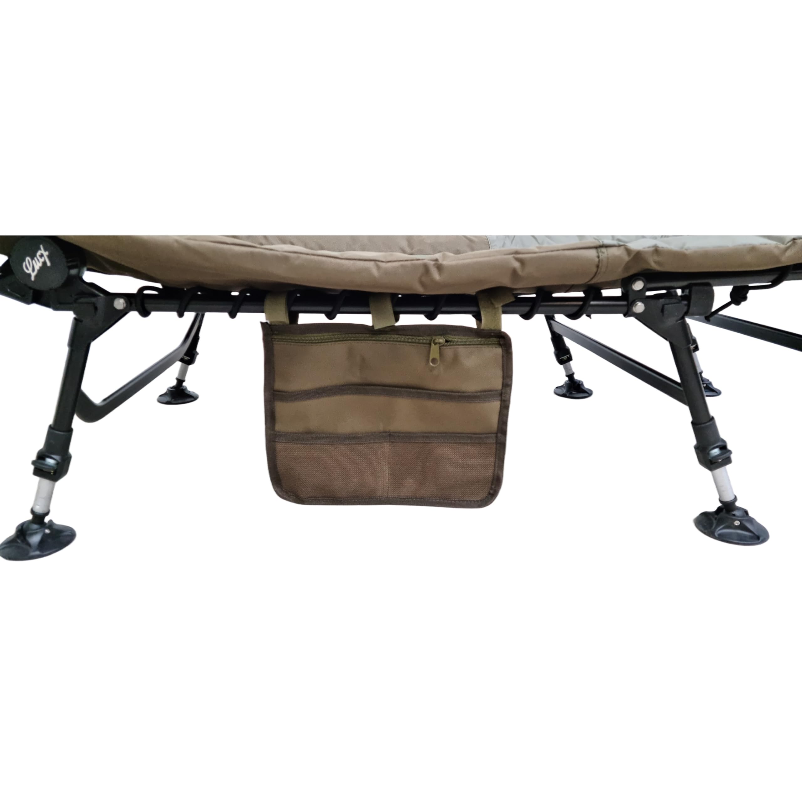 Lucx Patriot Komfort Bedchair Angelliege Karpfenliege 8 Beine Liege mit Matratze Gartenliege Maße (L/B/H): 195 x 80 x 40 cm