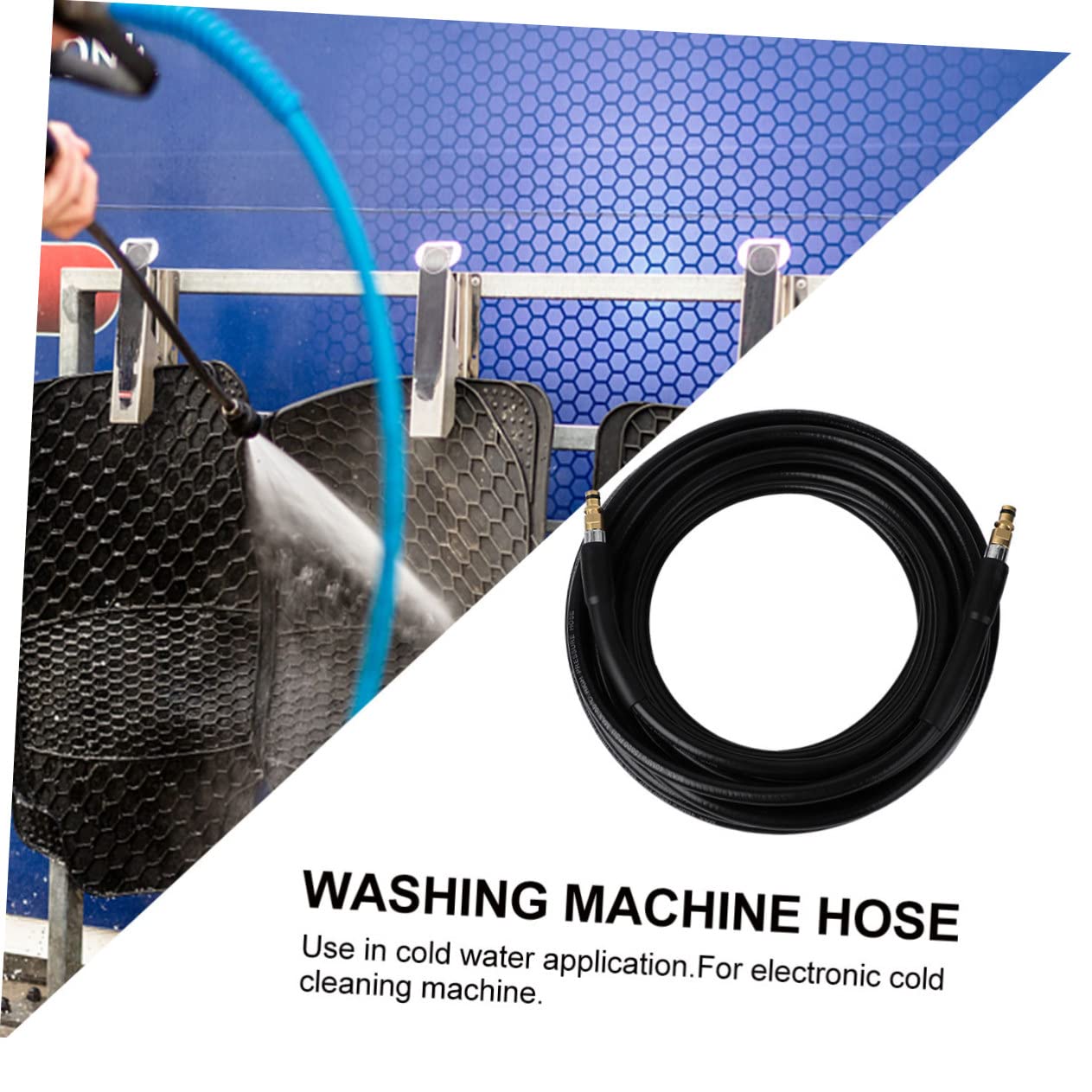 BESTonZON Tuyau en Caoutchouc Résistant au Pliage pour Nettoyeur Haute Pression 15m Couleur Aléatoire à Raccord Femelle pour Nettoyage de Voiture et Machine à Laver