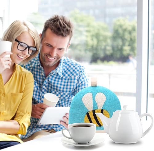 Miniatura 3 de Glaciart One Tetera de lana acogedora para tetera, hervidor de té grande en forma de cúpula para tetera, hervidor o prensa francesa, hecho a mano y