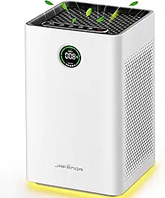 Jafända Purificadores de ar para casa grande sala de até 1190 m², filtro HEPA 13 verdadeiro, carvão ativado, remove 99,97% de poeira e fumaça, pólen, alergias de pelos de animais de estimação, modo de