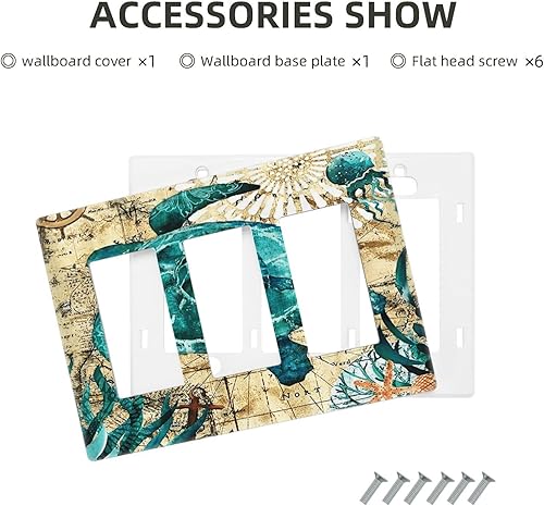 Vista 389 de Placa de pared con interruptor de luz de doble interruptor de pared para niños, diseño de dinosaurio, galaxia, espacio exterior, planeta, nebulosa