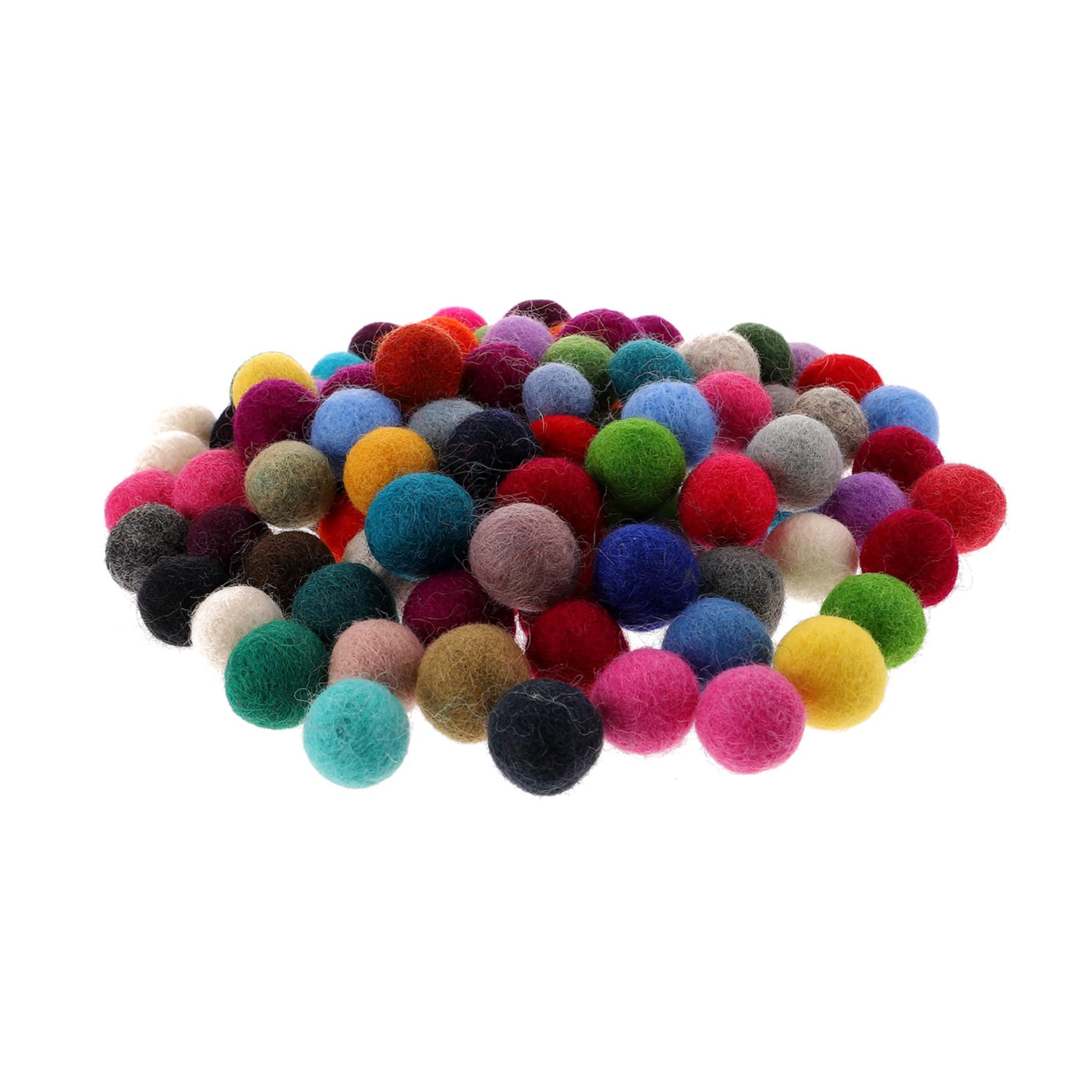 Operitacx Mini Pom Pom Balls 100pcs DIY Felt Ball Decor Felting Material for Knitting