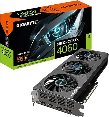 GIGABYTE GeForce RTX 4060 Eagle OC 8G Graphics Card, 3X WIND - best rtx 5070 ti prebuilt pcs
