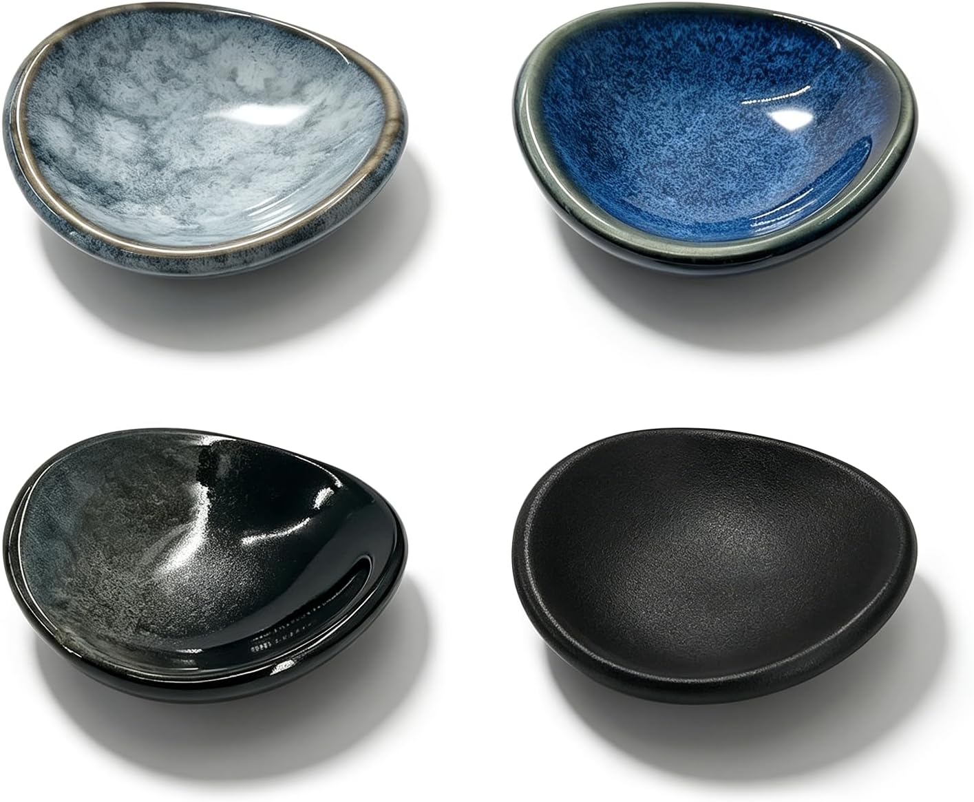Small Ceramic Coffee Spoon Rest 4PCS, 1.8×1.7×0.6in Utensil Holder