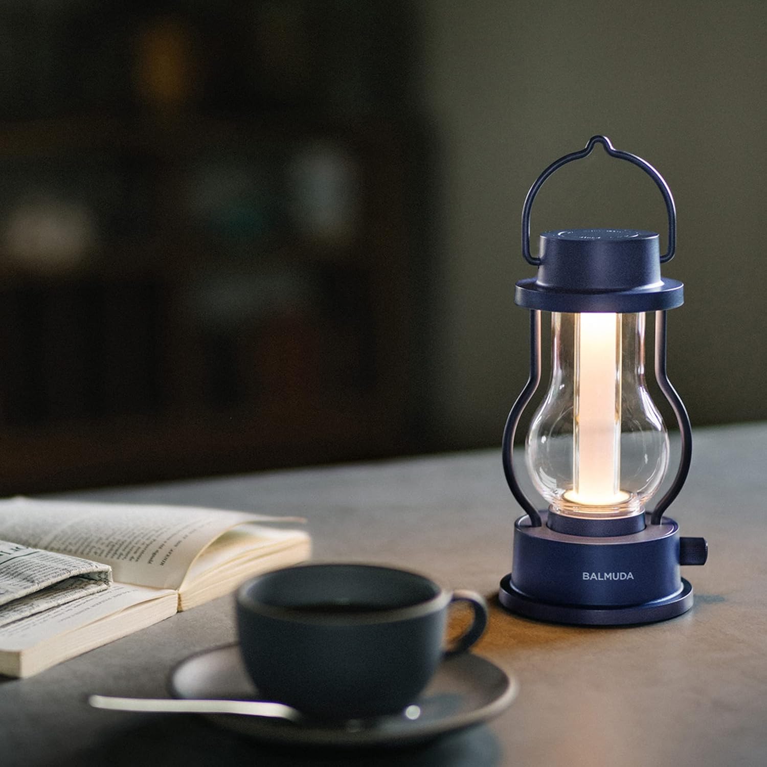 BALMUDA Combo Pack The Lantern Black & Navy | Rechargeable LED Lantern | 3 Light Modes: Candle, Amber, & Warm White | Battery Operated