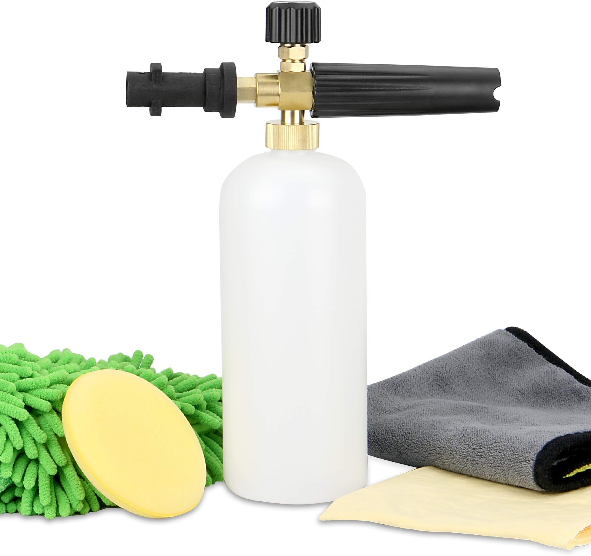 Snow Foam Cannon Kit | Car Cleaning Gift Set | Car Shampoo Gun Compatible with Karcher K Pressure Washers (K2 - K7) | Pukkr