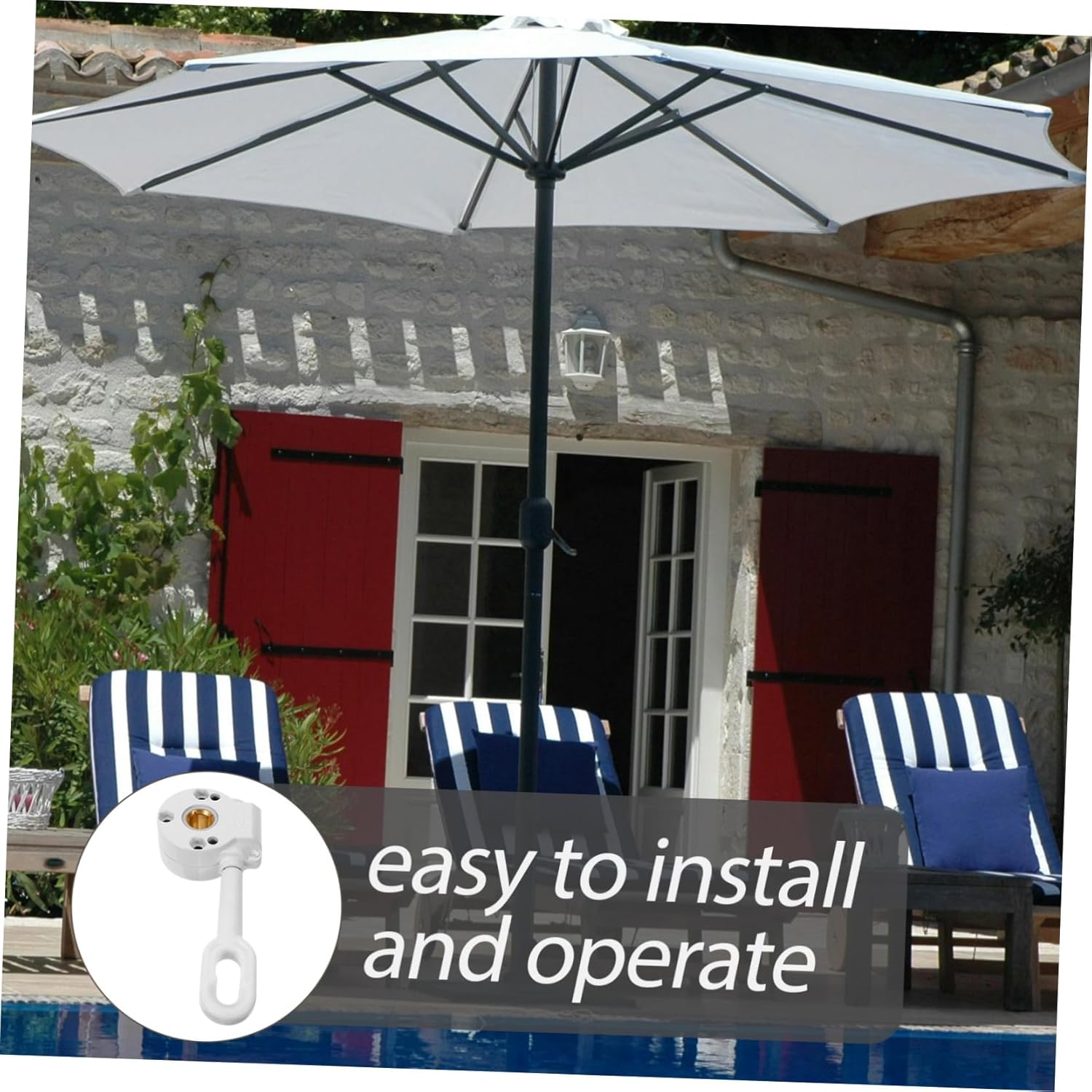 Mikikit 3pcs Retractable Awning Drive Tool Cranking Gear for Manual Sunshade Control Weather-Resistant and Easy Maintenance Awning Parts for Residential and Commercial Use