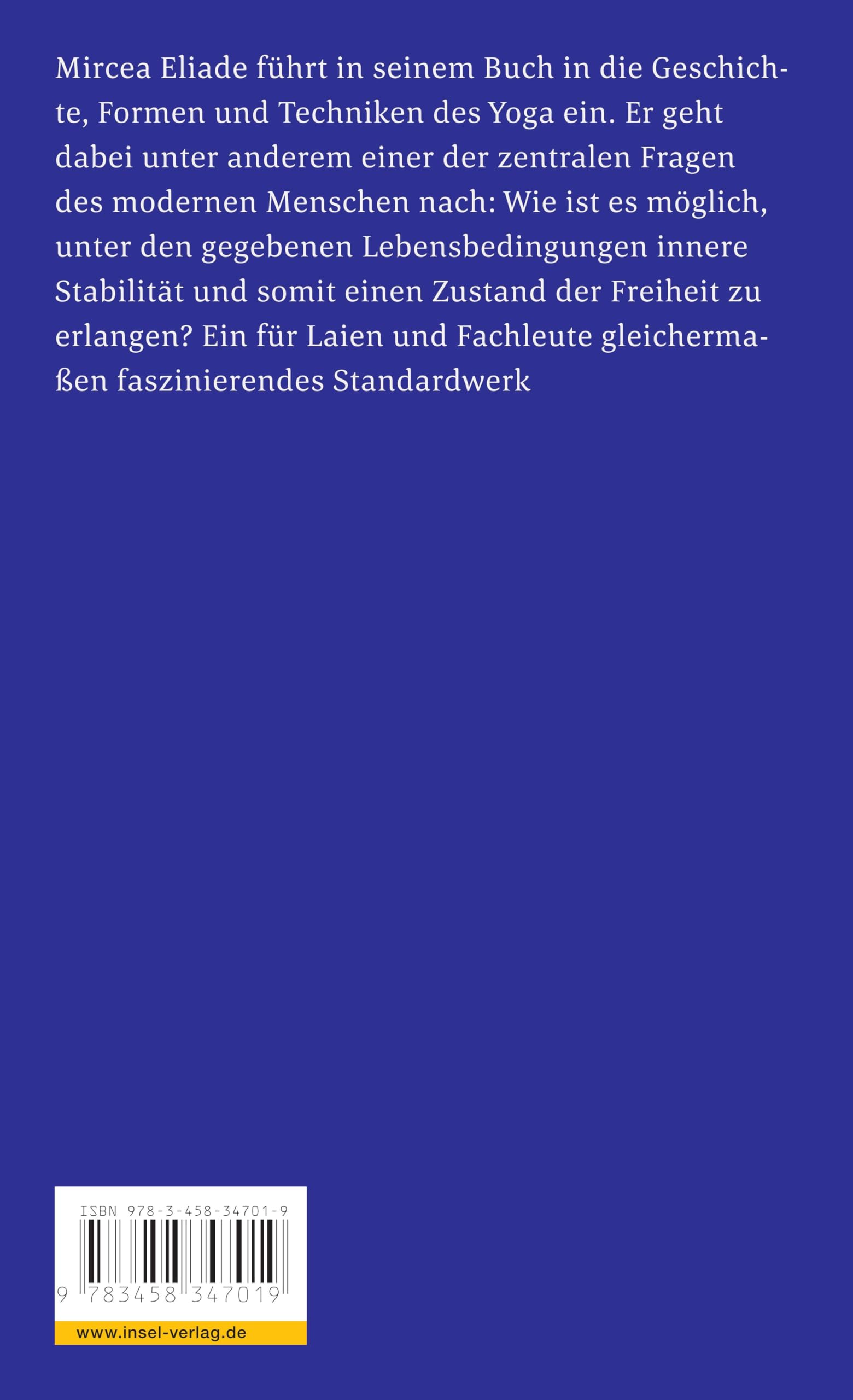 Yoga: Unsterblichkeit und Freiheit (insel taschenbuch)