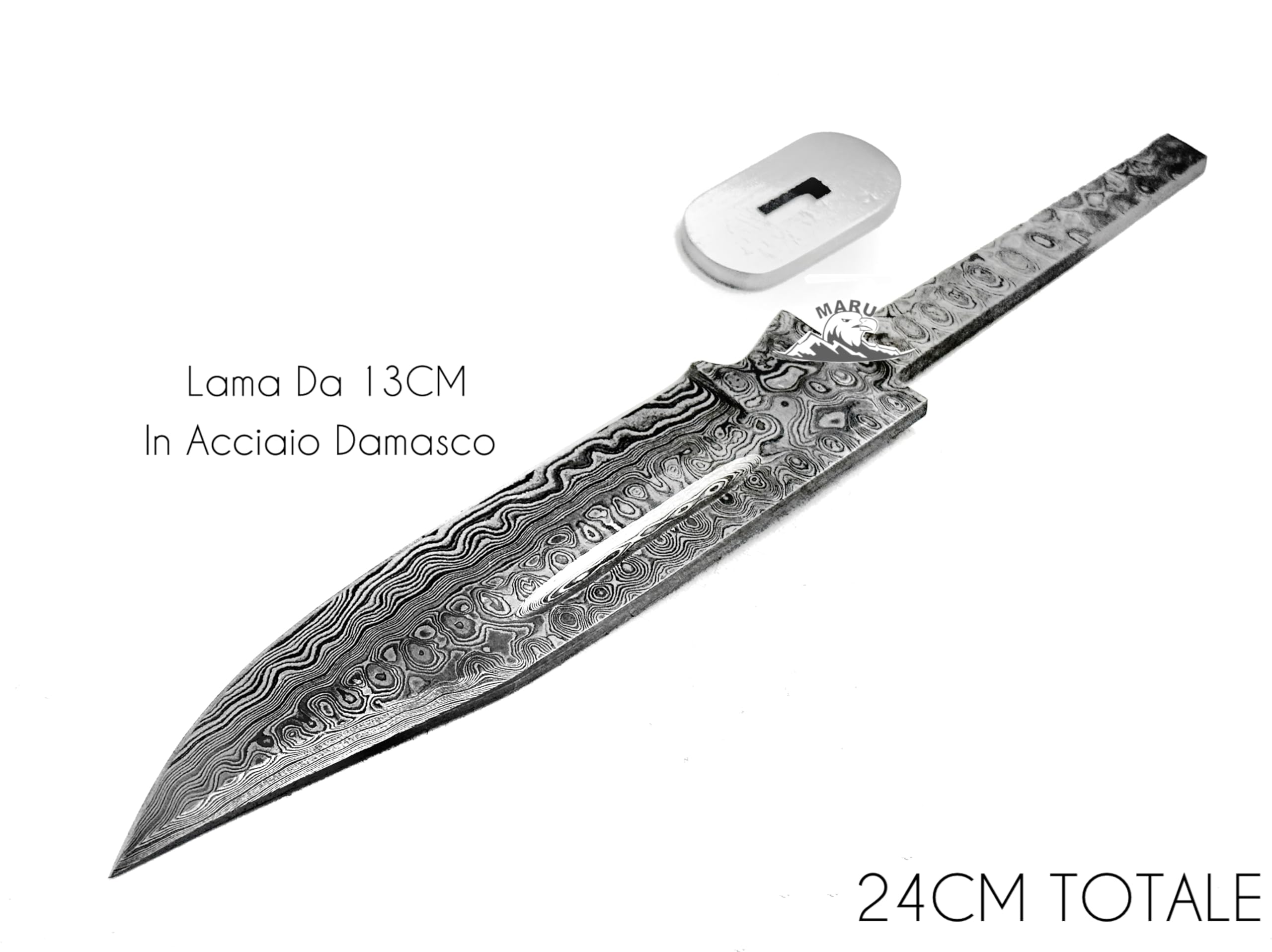 Lama In Acciaio Damasco Damascus Blank Blade per Coltello Fai da Te Coltelli Grezzo Lama Fissa