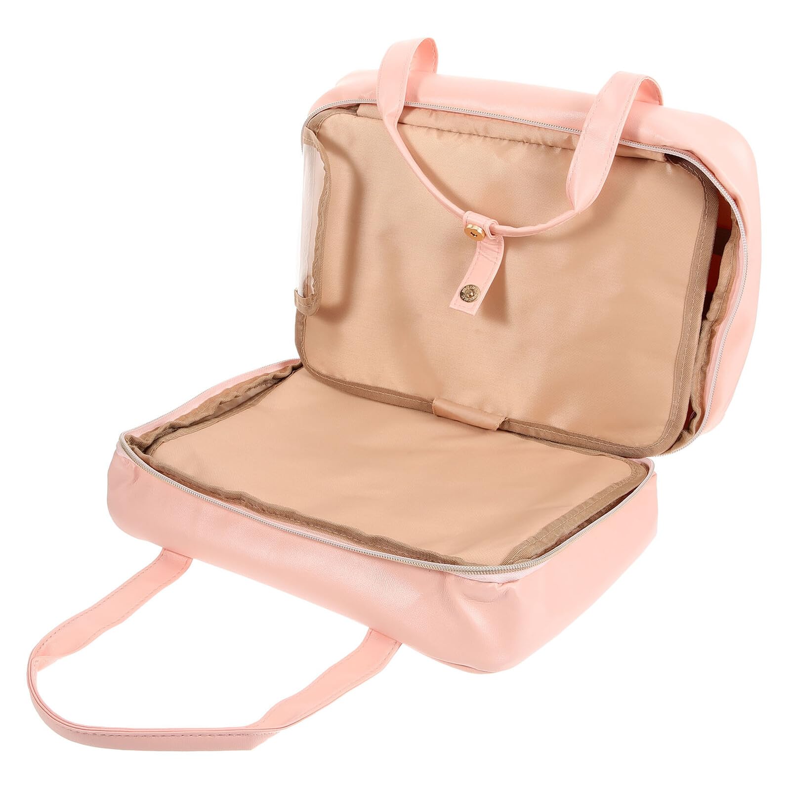 TEHAUX Trousse de Toilette de Voyage Suspendue Imperméable pour Femmes Grosse Capacité Cubique en Cuir PU Organiseur Multifonction Compartiments pour Voyage et Rangement Cosmétique
