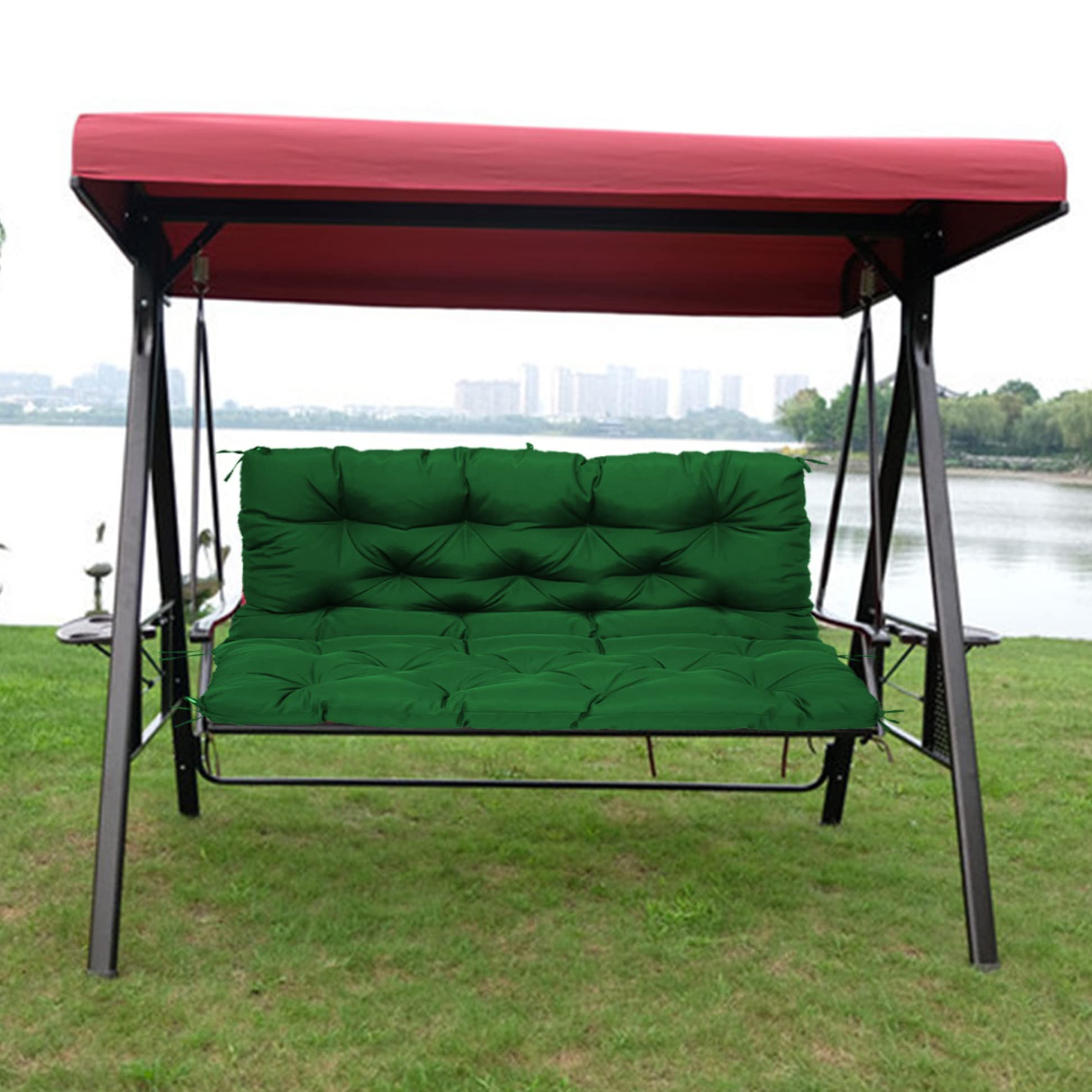 Amaca Altalena Voluxe 150x50 Cm - Impermeabile, Pieghevole, Per Giardino E Cortile, Marrone - Foto 4