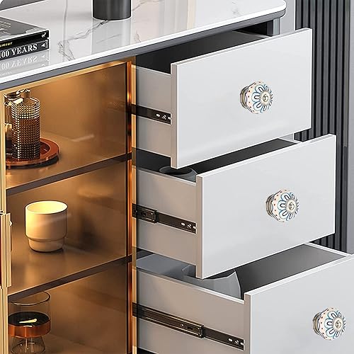 Miniatura 6 de Mascot Hardware Perillas de cerámica para gabinete, paquete de 10 pomos redondos de cerámica de 1-47 pulgadas, pomos de cajón para gabinete de